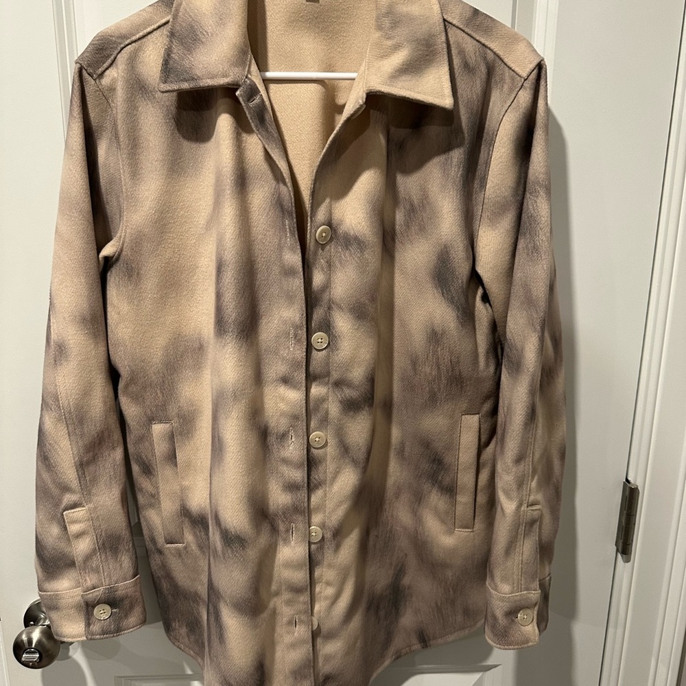 Express Tan Button Down Shirt